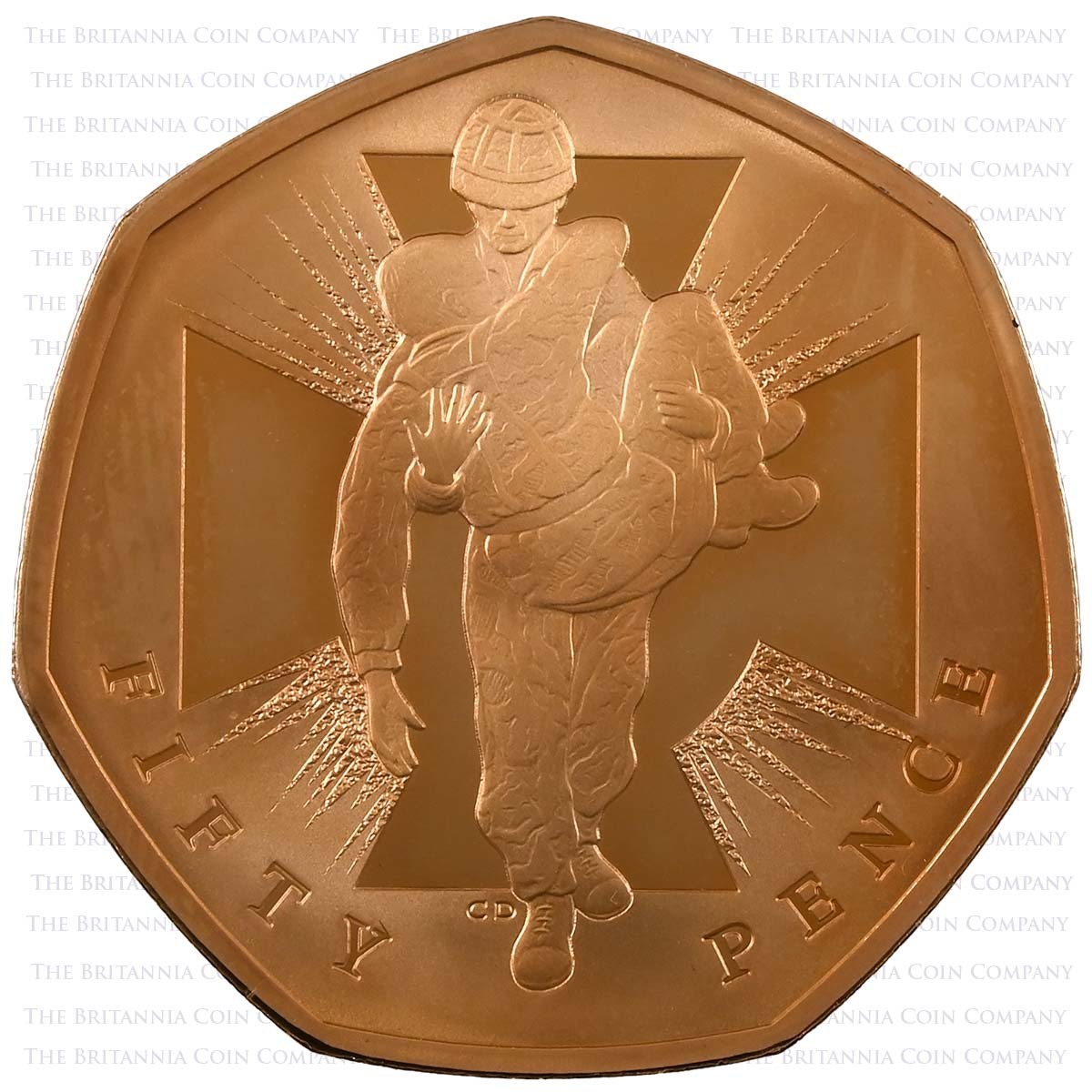 UK195MGP 2019 British Military 50p Set Gold Proof Victoria Cross Soldier