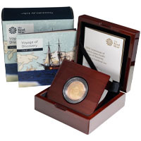 UK19CCGP 2019 Captain Cook 1769 Two Pound Gold Proof Coin Thumbnail