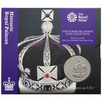 UK18CJBU 2019 The Tower Of London The Crown Jewels Five Pound Crown Brilliant Uncirculated Coin Thumbnail