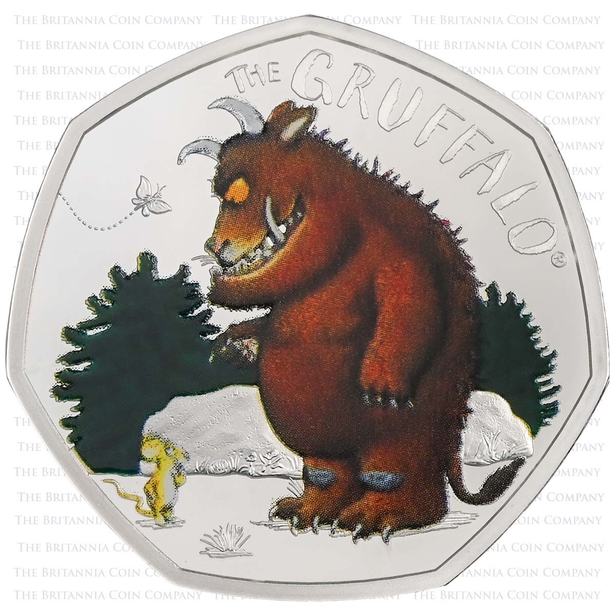 UK19GRSP 2019 Gruffalo and Mouse 50p Silver Proof Reverse