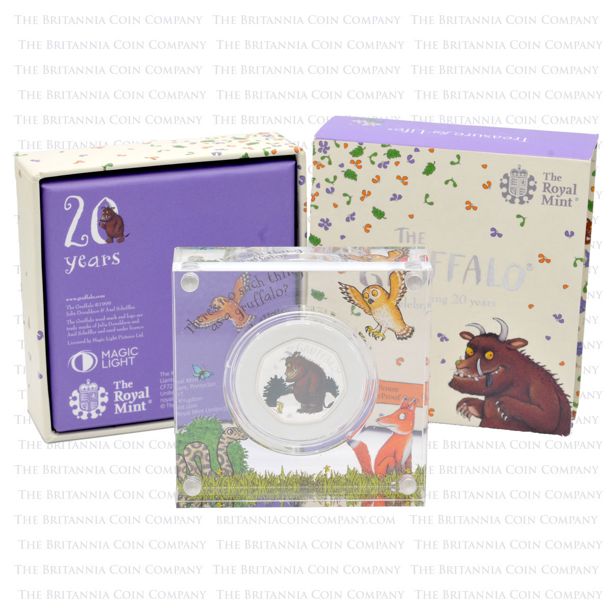 UK19TGSP - Gruffalo and Mouse Silver Proof 50p