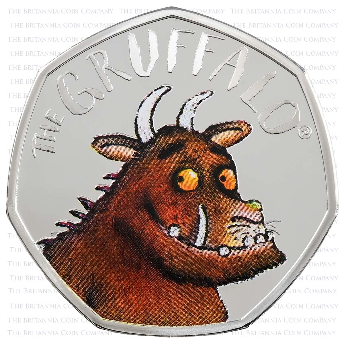 UK19TGSP 2019 Gruffalo 20th Anniversary 50p Silver Proof Colour Printed Reverse
