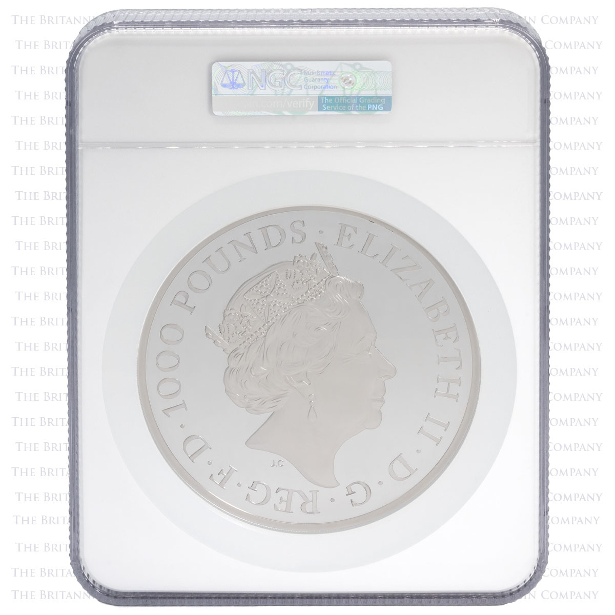 UK19UL2KS 2019 Great Engravers Una And The Lion Two Kilogram Silver Proof Coin NGC Graded PF 70 Ultra Cameo Obverse