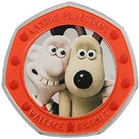 UK19WGSP 2019 Wallace and Gromit 50p Coloured Silver Proof Thumbnail