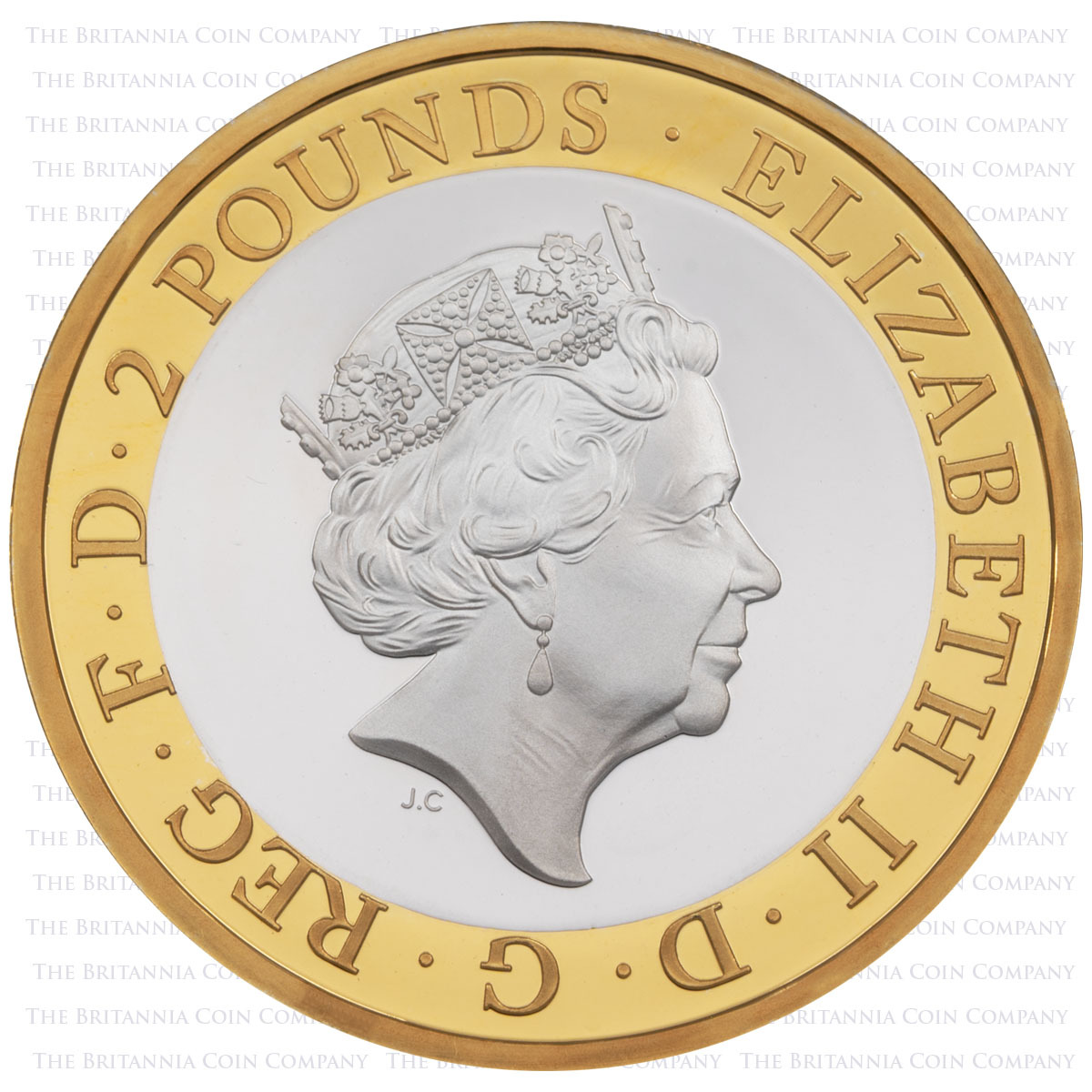 UK19WWSP 2019 Wedgwood Two Pound Silver Proof Coin Obverse