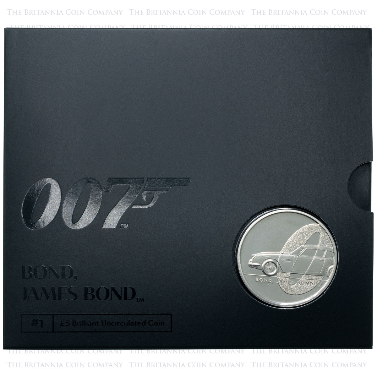UK20B1BU 2020 Bond, James Bond 007 Five Pound Crown Brilliant Uncirculated Coin In Folder