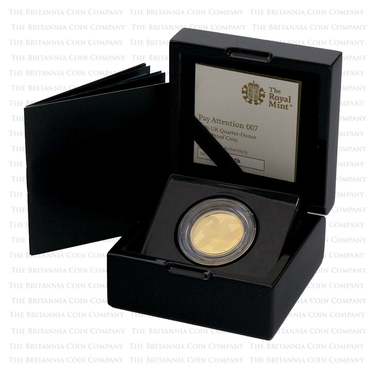 UK20B2QG 2020 James Bond Pay Attention 007 Quarter Ounce Gold Proof Boxed