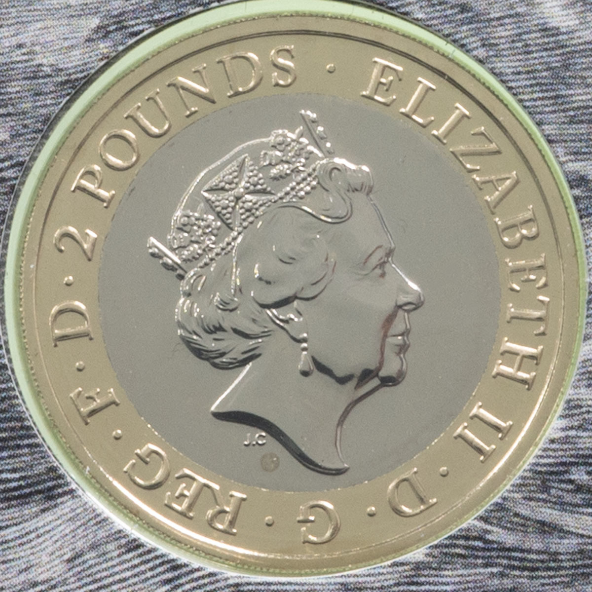 UK20CCBU 2020 Captain Cook 1770 Two Pound Brilliant Uncirculated Coin In Folder Obverse