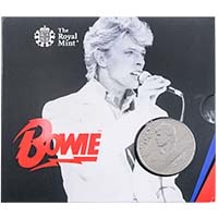 UK20D2BU 2020 Music Legends David Bowie Edition 2 £5 Crown Brilliant Uncirculated In Folder Thumbnail