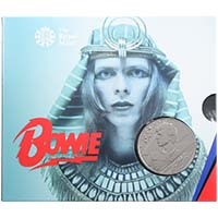 UK20D4BU 2020 Music Legends David Bowie Edition 4 £5 Crown Brilliant Uncirculated In Folder Thumbnail