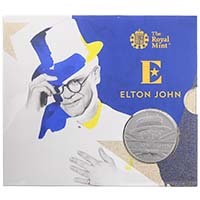 2020 Music Legends Elton John Illustrated £5 Crown Brilliant Uncirculated In Folder Thumbnail