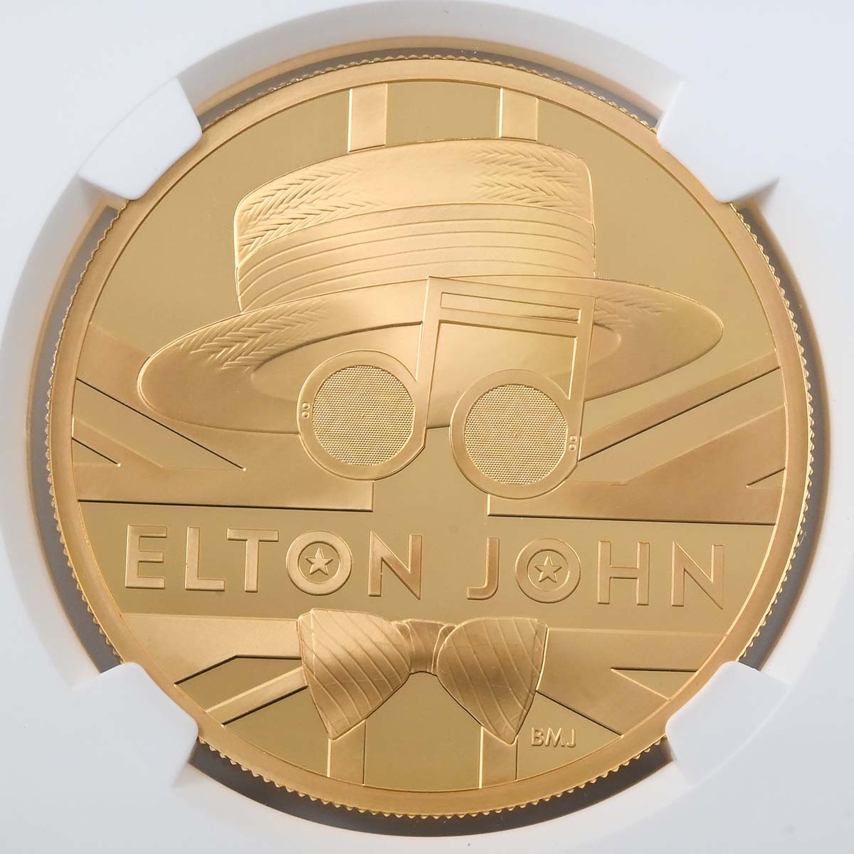 2020 Music Legends Elton John 2 Ounce Gold Proof Reverse