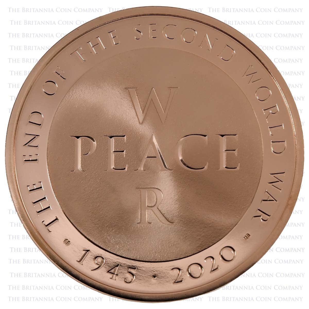 UKEWGP 2020 War and Peace End of WW2 5 Ounce Gold Proof Reverse