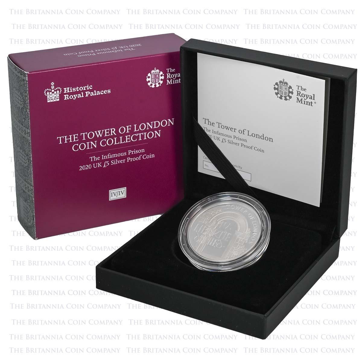 UK20IPSP 2020 Tower of London The Infamous Prison £5 Crown Silver Proof Boxed