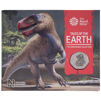 2020 Dinosauria Megalosaurus Fifty Pence Brilliant Uncirculated Coin In Folder Thumbnail