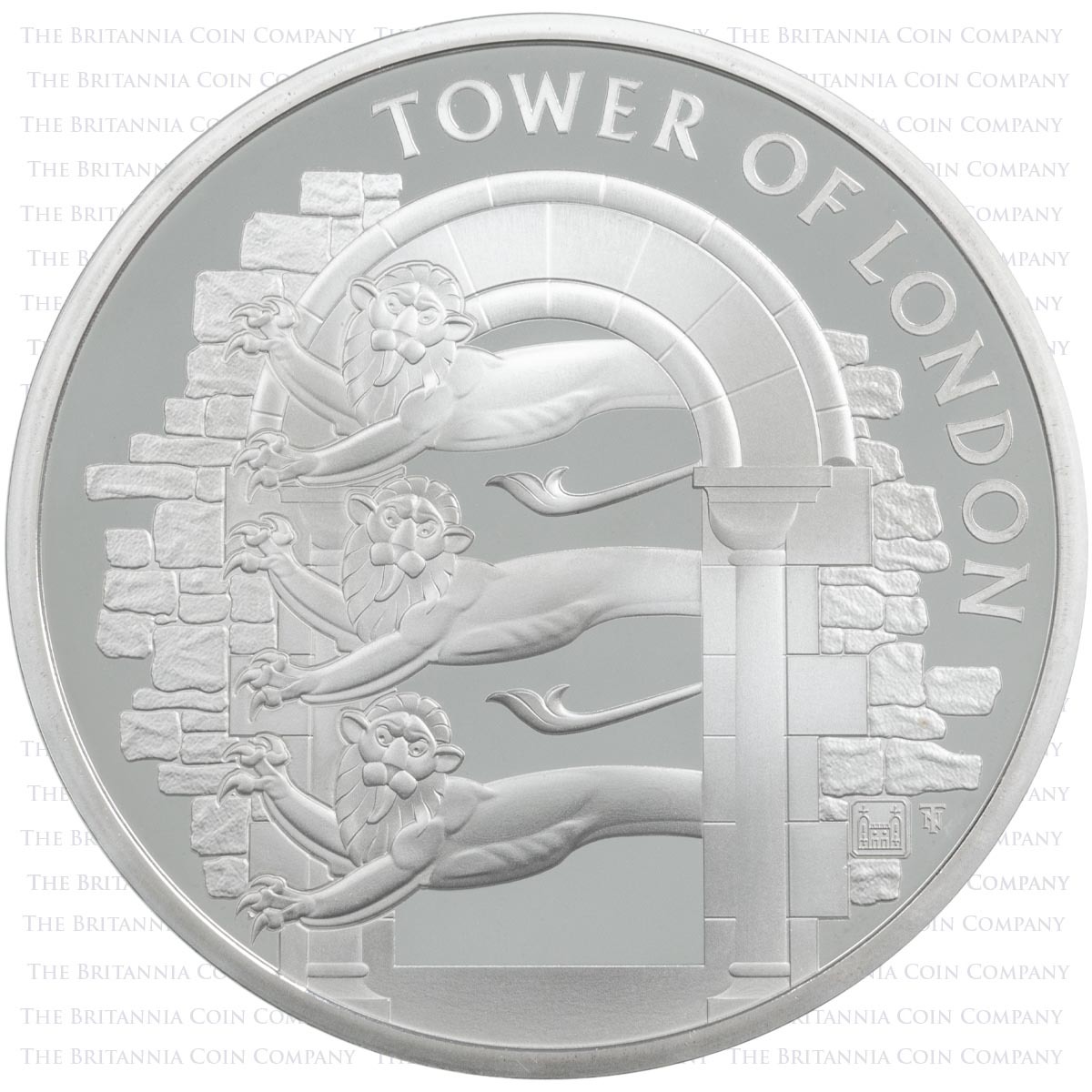 UK20MNSP 2020 Tower Of London Royal Menagerie Five Pound Silver Proof Coin Reverse
