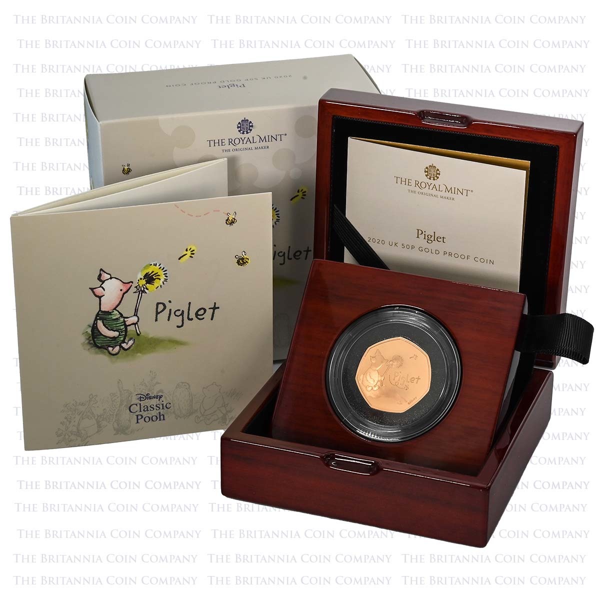 UK20PGGP 2020 Piglet Winnie the Pooh 50p Gold Proof Boxed