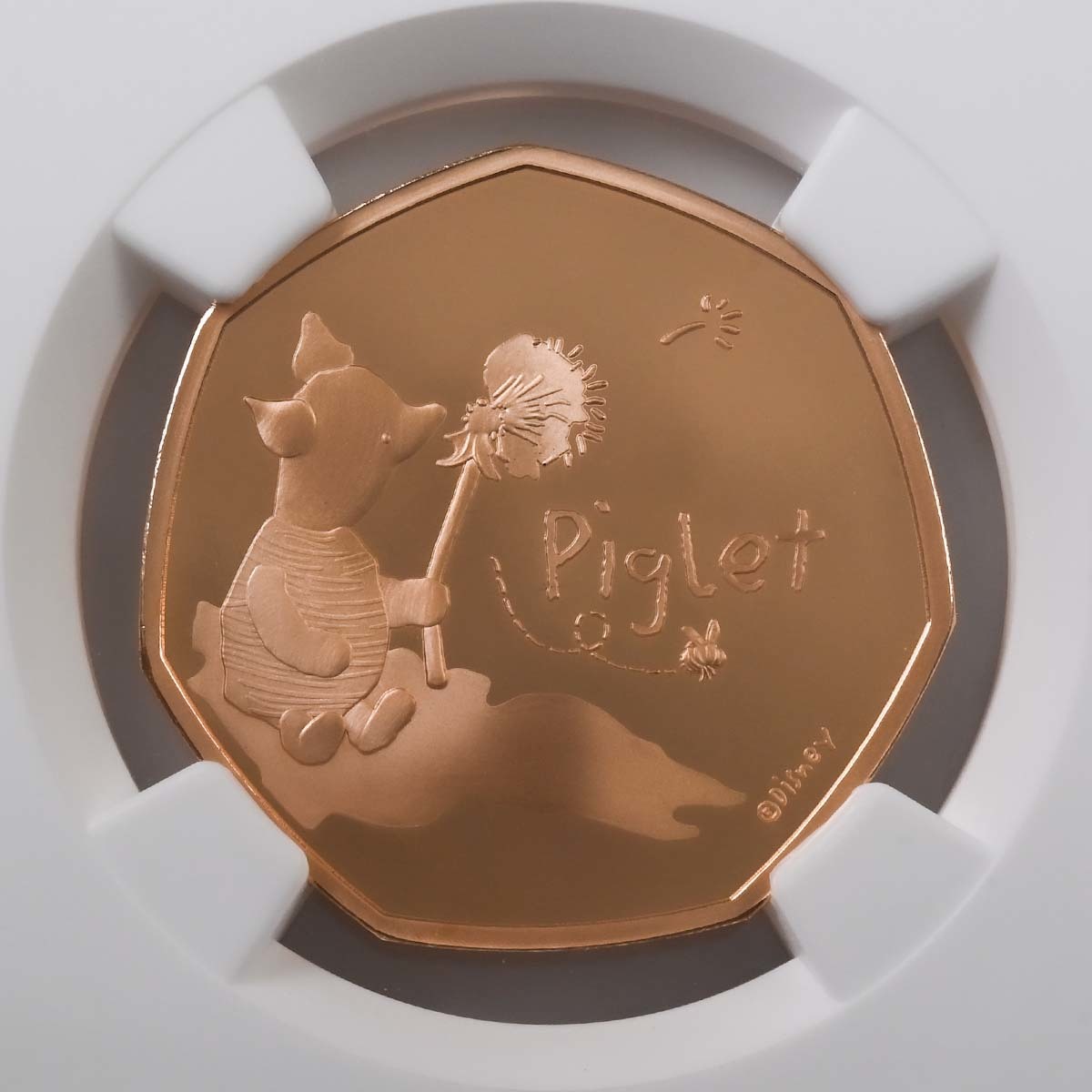 2020 Piglet 50p Gold Proof PF 70 Ultra Cameo Reverse
