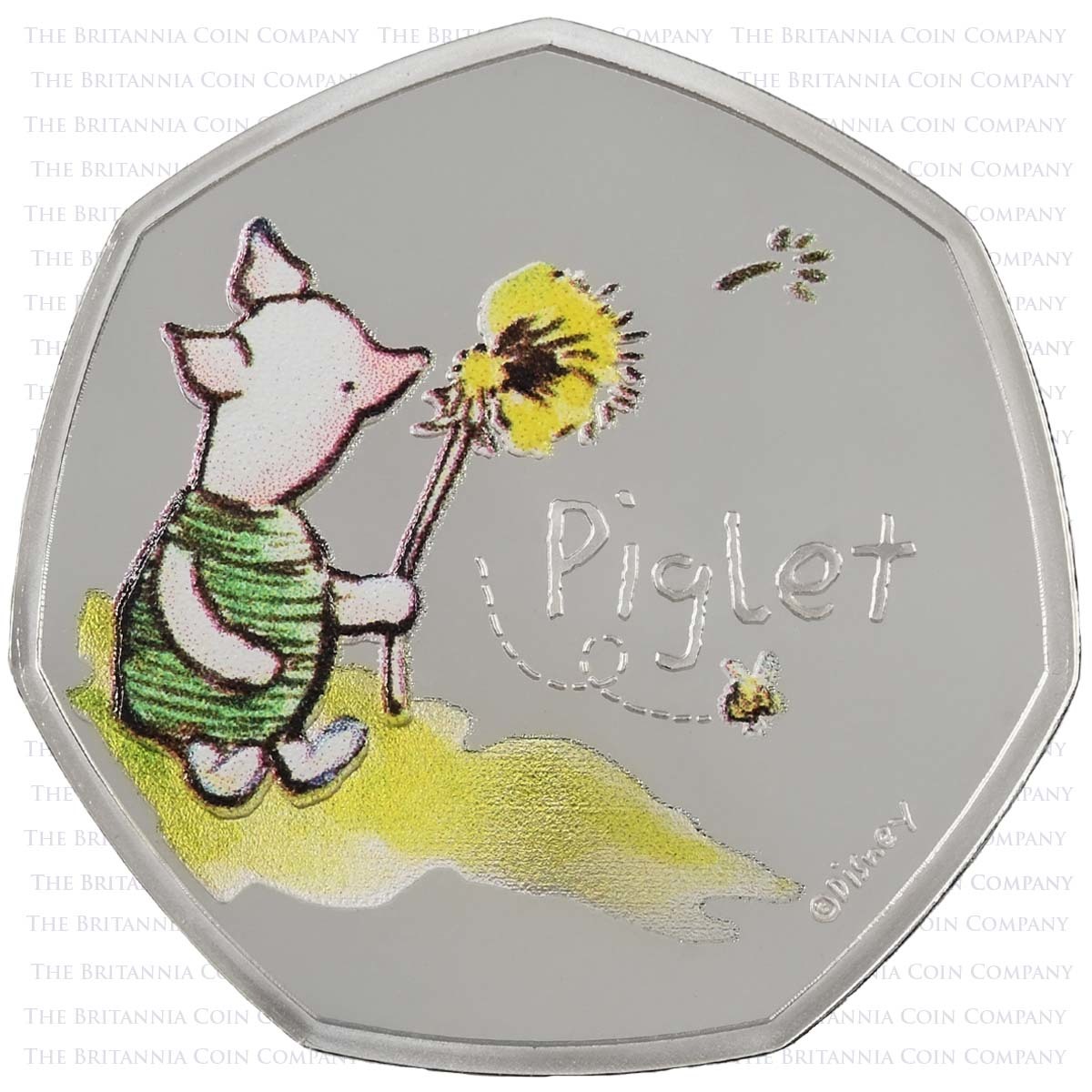 UK20PGSP 2020 Piglet 50p Silver Proof Winnie the Pooh Reverse