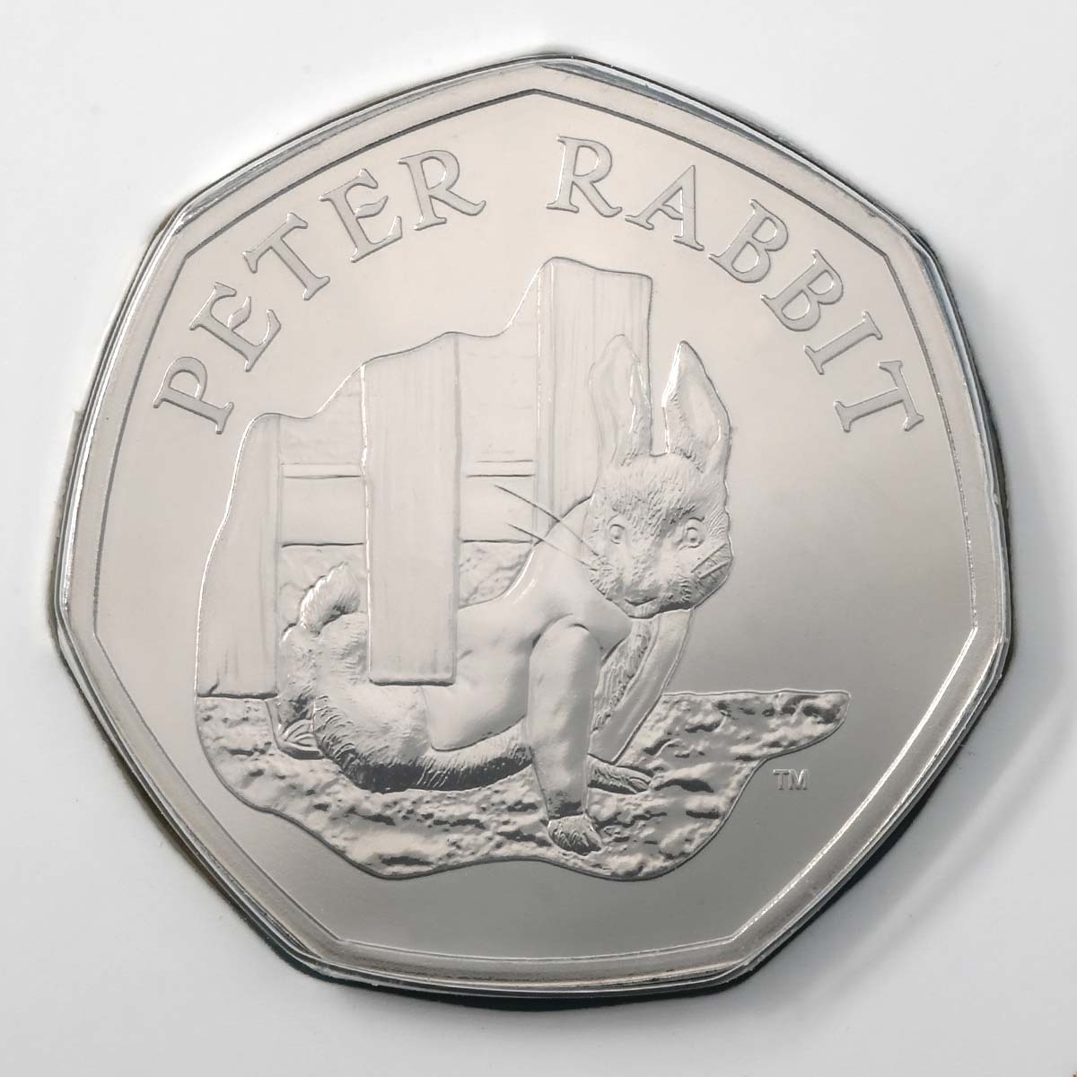 UK20PRBU 2020 Beatrix Potter Peter Rabbit Fifty Pence Brilliant Uncirculated Coin In Folder Reverse