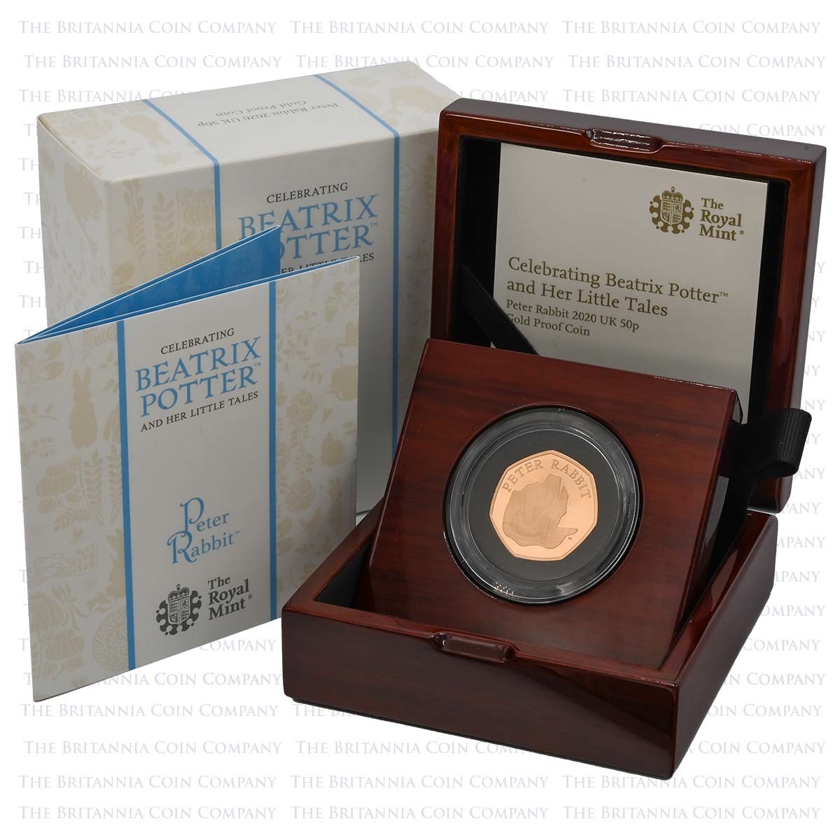UK20PRGP 2020 Beatrix Potter Peter Rabbit Fifty Pence Gold Proof Coin Boxed