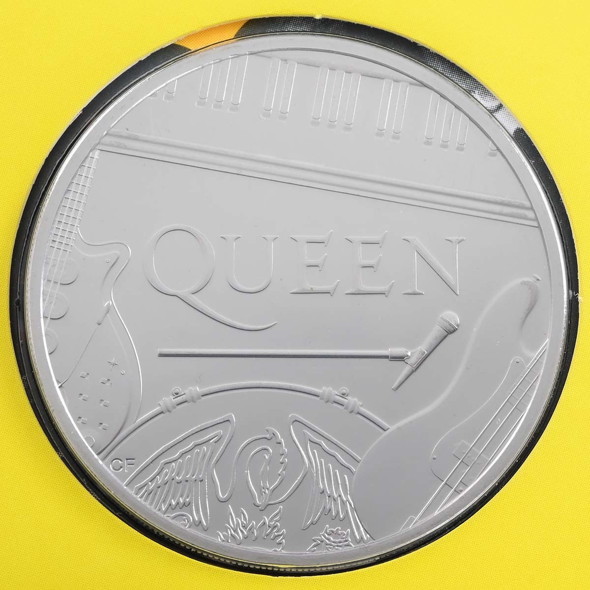 UK20Q2BU 2020 Music Legends Queen £5 Crown Brilliant Uncirculated Coin In Hot Space Folder Reverse