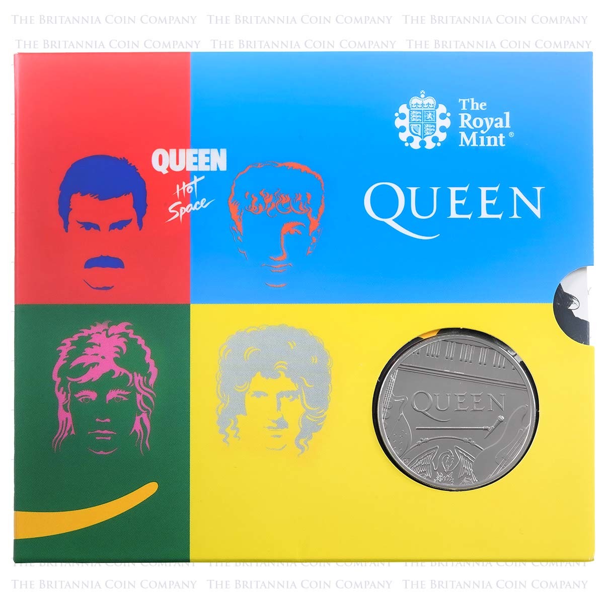 UK20Q2BU 2020 Music Legends Queen £5 Crown Brilliant Uncirculated Coin In Hot Space Folder