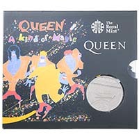 UK20Q3BU 2020 Music Legends Queen A Kind Of Magic £5 Crown Brilliant Uncirculated Coin In Folder Thumbnail