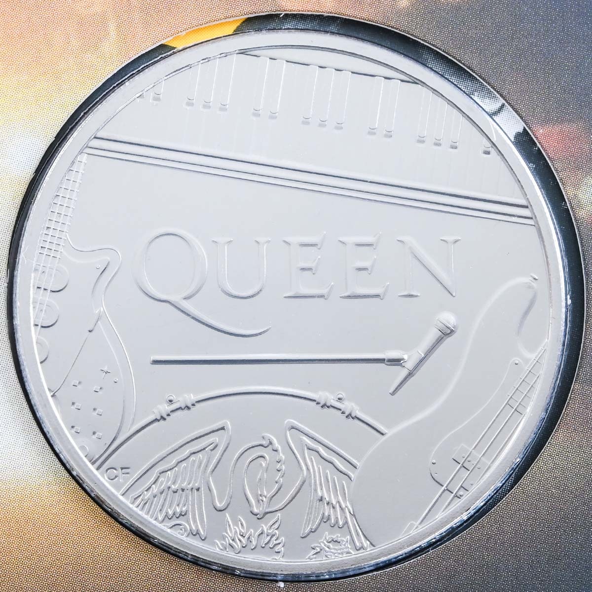 UK20Q4BU 2020 Music Legends Queen £5 £5 Crown Brilliant Uncirculated In Live Folder Reverse