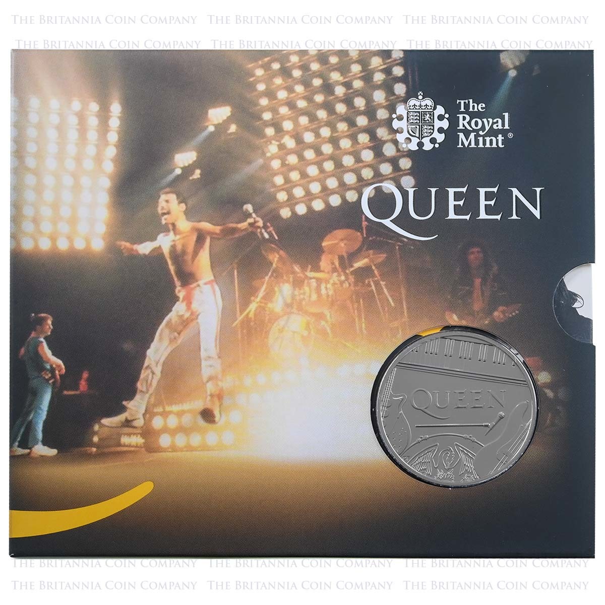 UK20Q4BU 2020 Music Legends Queen £5 £5 Crown Brilliant Uncirculated In Live Folder Packaging