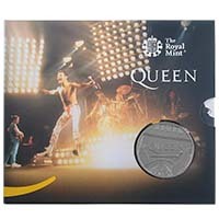 UK20Q4BU 2020 Music Legends Queen £5 £5 Crown Brilliant Uncirculated In Live Folder Thumbnail