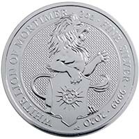 2020 Queen's Beasts Lion Of Mortimer 2oz Silver Bullion Thumbnail