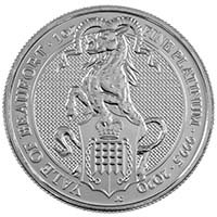 2020 Queen's Beasts Yale Of Beaufort 1oz £100 Platinum Bullion Thumbnail