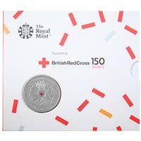 UK20RCBU 2020 British Red Cross 150th Anniversary Five Pound Crown Brilliant Uncirculated Coin In Folder Thumbnail