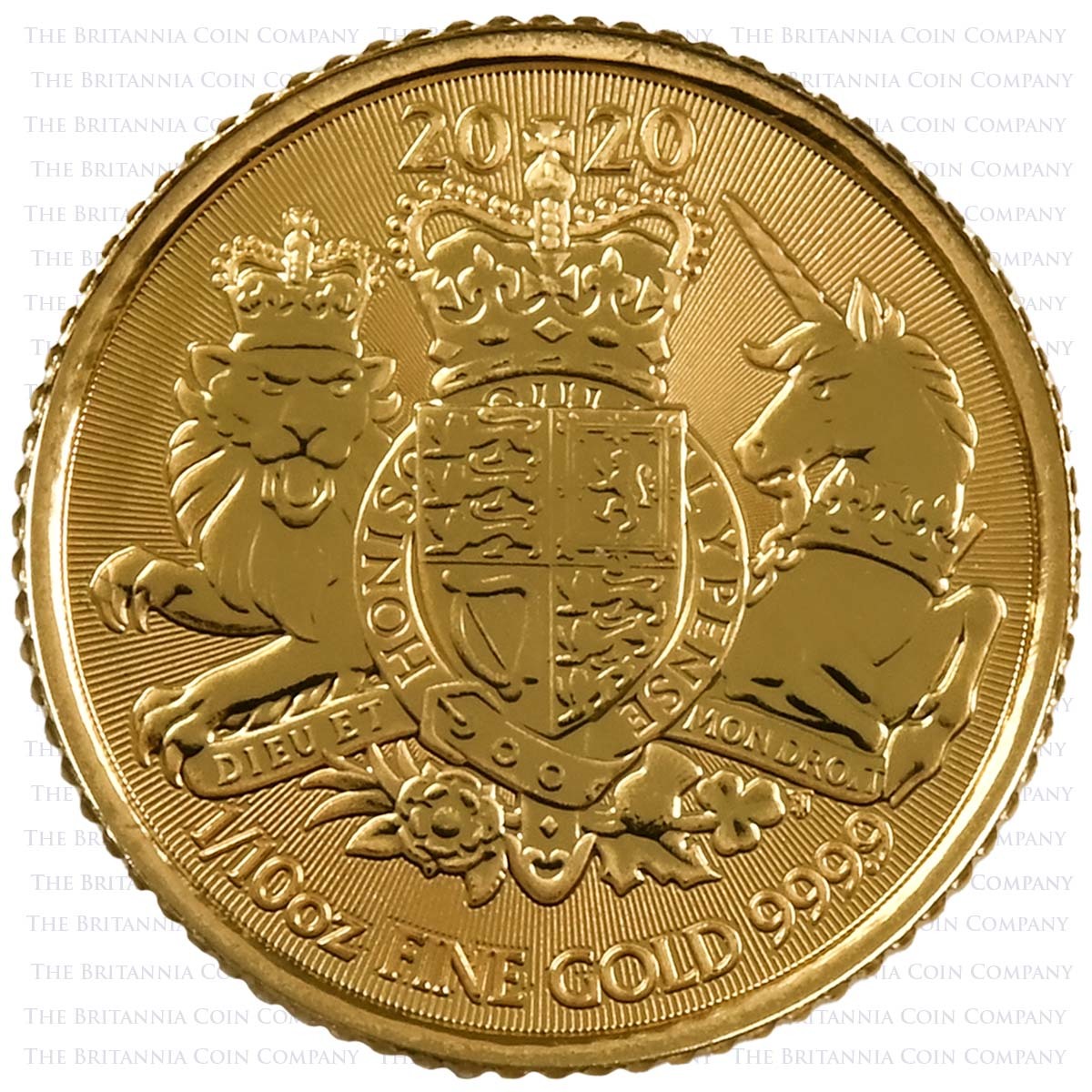 Tenth Ounce Gold Royal Arms : Pre Owned (Best Value) Reverse