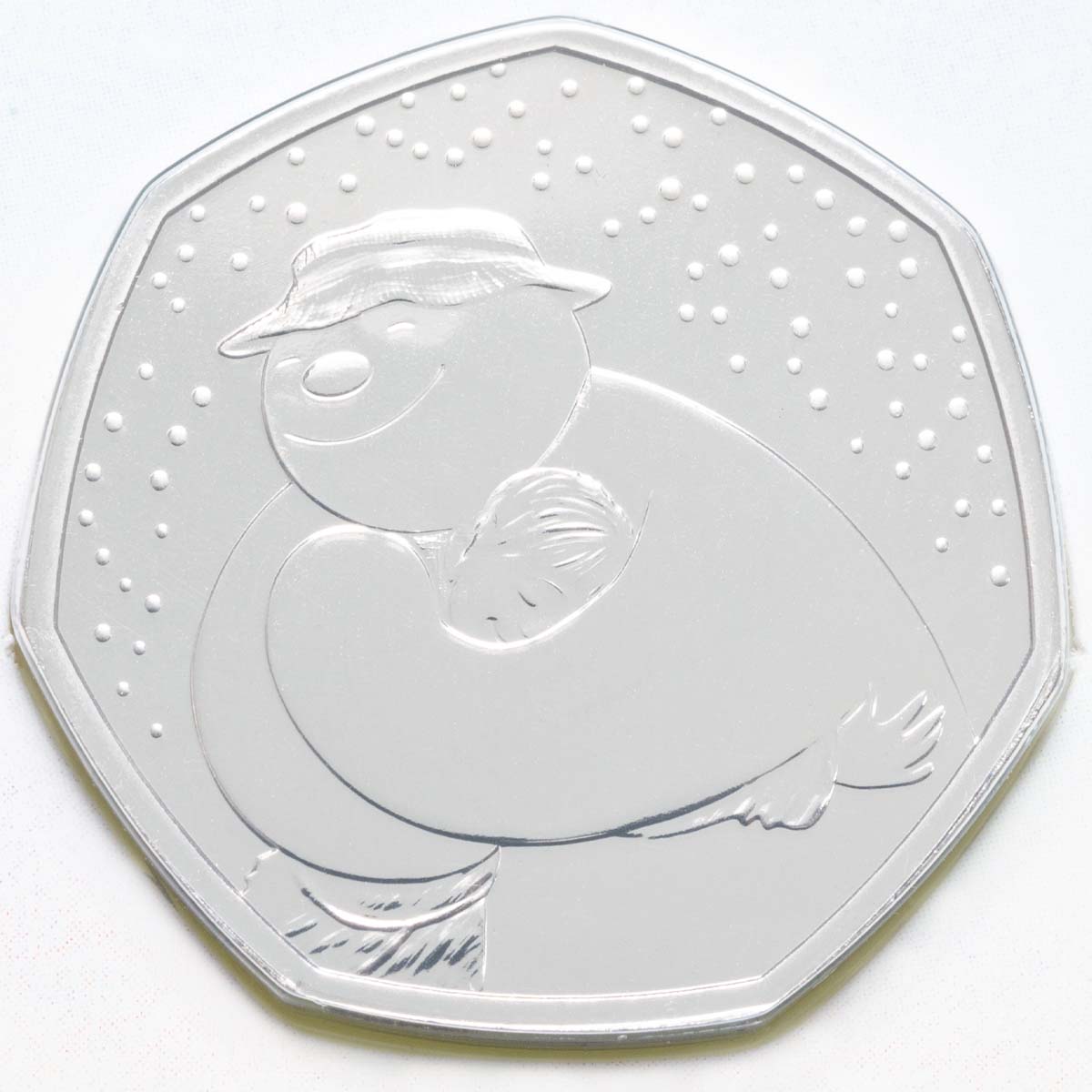 Uk20SMBU 2020 The Snowman Fifty Pence Brilliant Uncirculated Coin In Folder Reverse