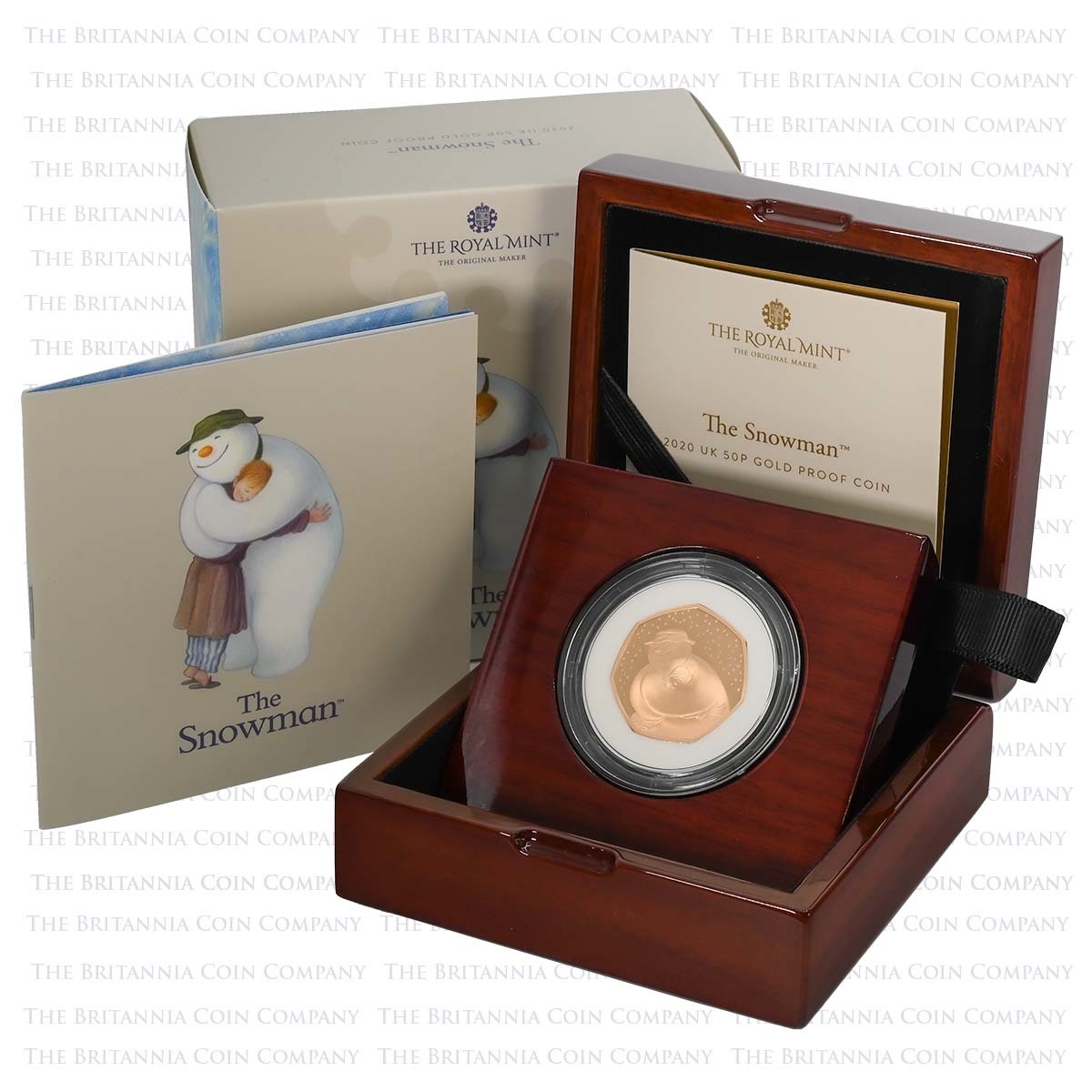 UK20SMGP 2020 The Snowman 50p Gold Proof Boxed