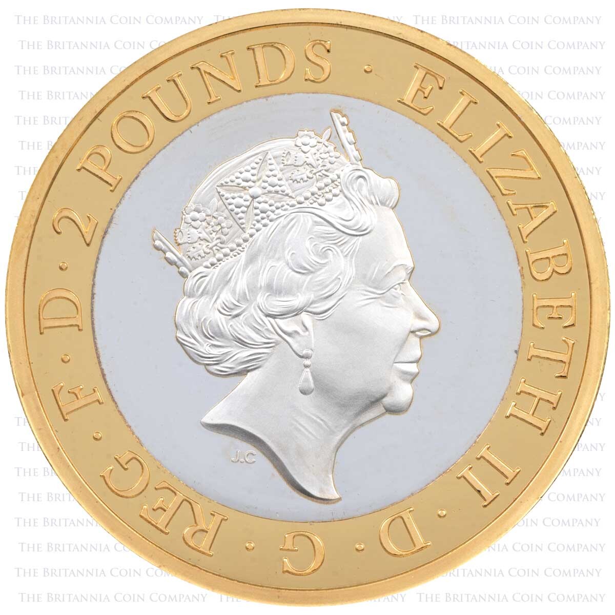 UK20VEPF 2020 Victory In Europe Day 75th Anniversary Two Pound Piedfort Silver Proof Coin obverse