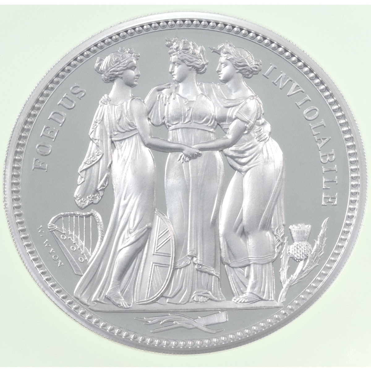 UK20WW10S 2020 Great Engravers Three Graces Ten Ounce Silver Proof Coin NGC Graded PF 70 Ultra Cameo First Releases Reverse