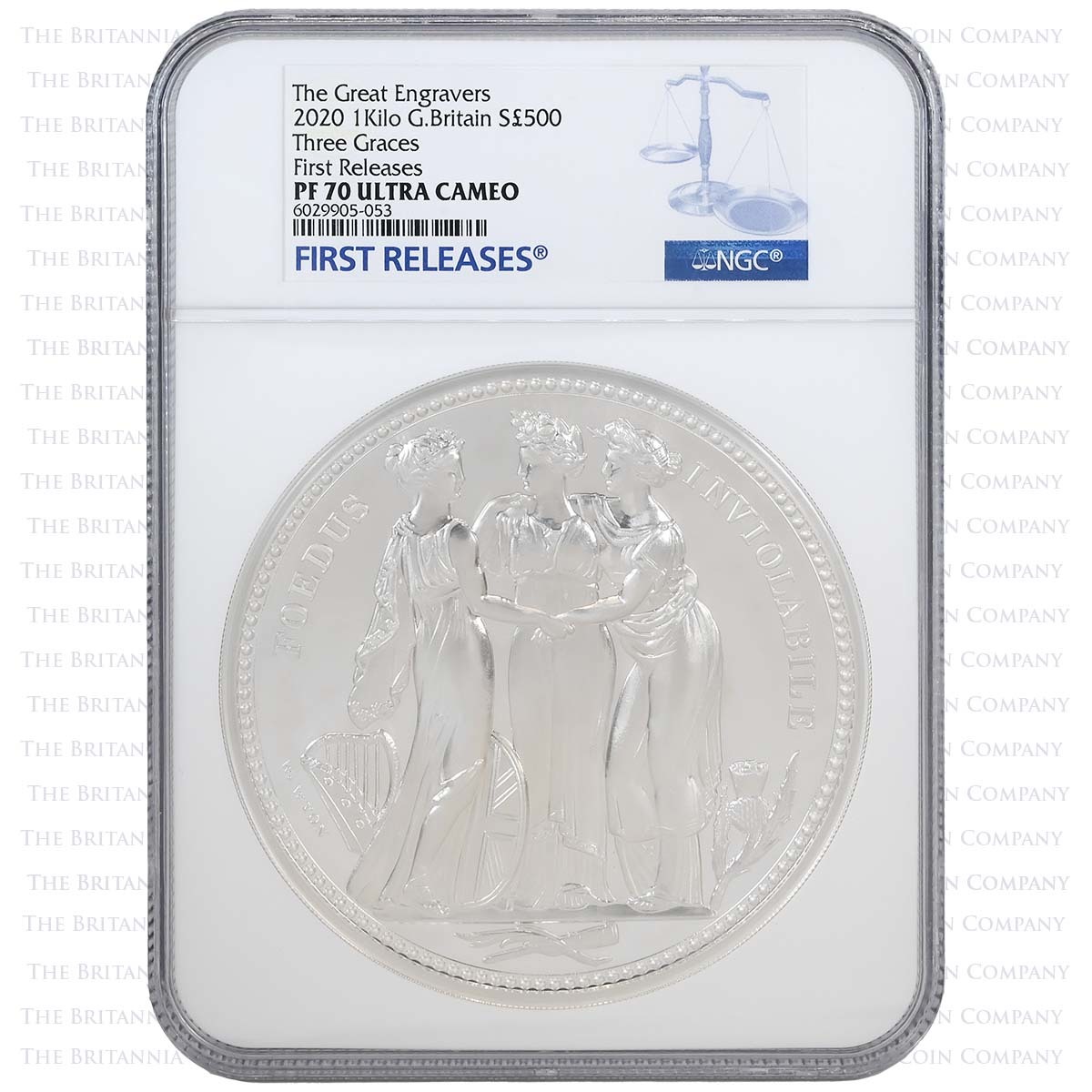 UK20WWKS 2020 Three Graces 1 Kilo Silver Proof PF 70 First Releases