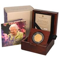 UK2195GP 2021 Queen's 95th Birthday Quarter Ounce Gold Proof Thumbnail