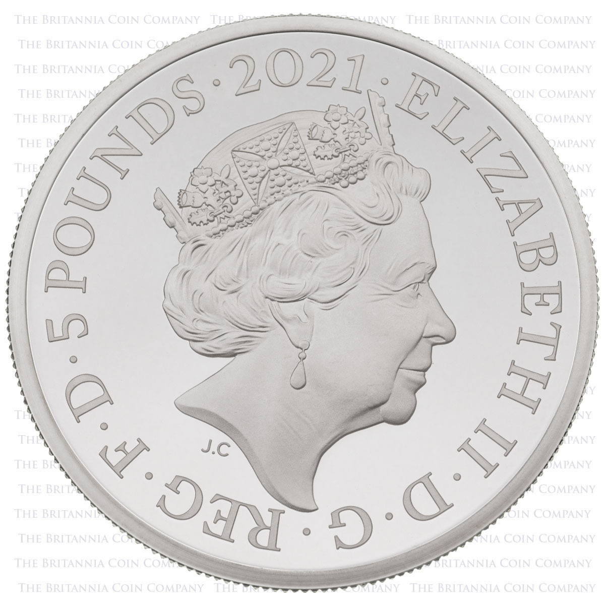 UK2195S2 2021 Queen's 95th Birthday Two Ounce Silver Proof Coin obverse image