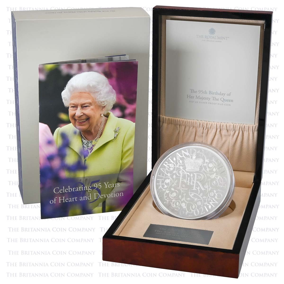 UK2195SK 2021 Queen's 95th Birthday 1 Kilo Silver Proof Boxed