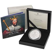 UK21AGPF 2021 Alfred the Great £5 Crown Piedfort Silver Proof Thumbnail