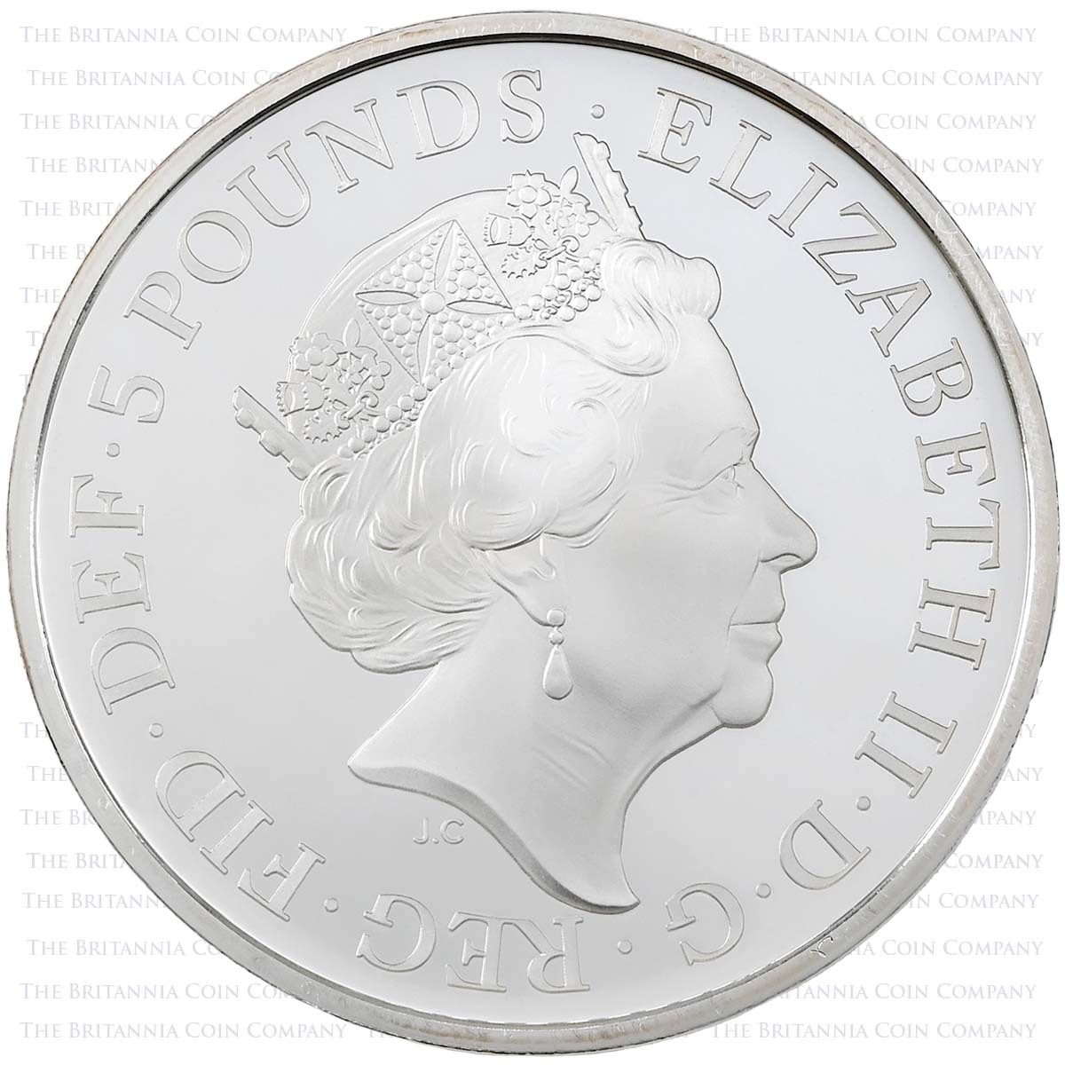 UK21AGSP 2021 Alfred The Great £5 Crown Silver Proof Obverse