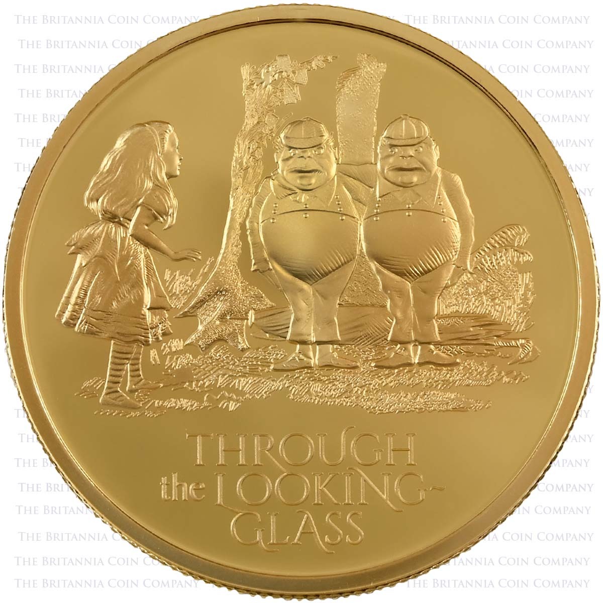 UK21AL1G 2021 Alice Through the Looking Glass 1 Ounce Gold Proof Reverse