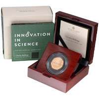 UK21CBGP 2021 Innovation In Science Charles Babbage Computing Fifty Pence Gold Proof Coin Thumbnail