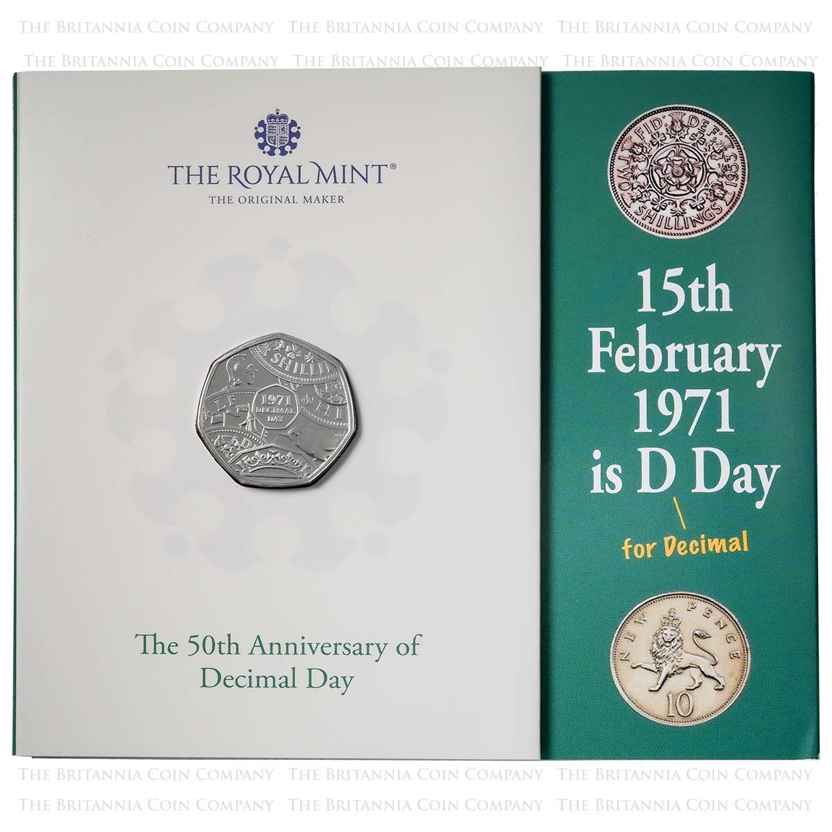 UK21DDBU 2021 Decimal Day 50th Anniversary 50p Brilliant Uncirculated Folder
