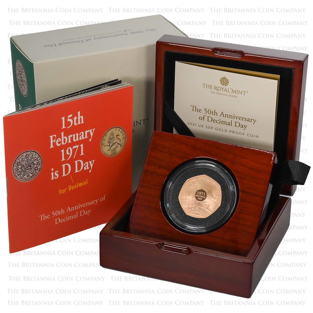 UK21DDGP 2021 Decimal Day 50p Gold Proof Boxed