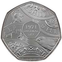 UK21DDSP 2021 Decimal Day 50th Anniversary 50p Silver Proof Thumbnail